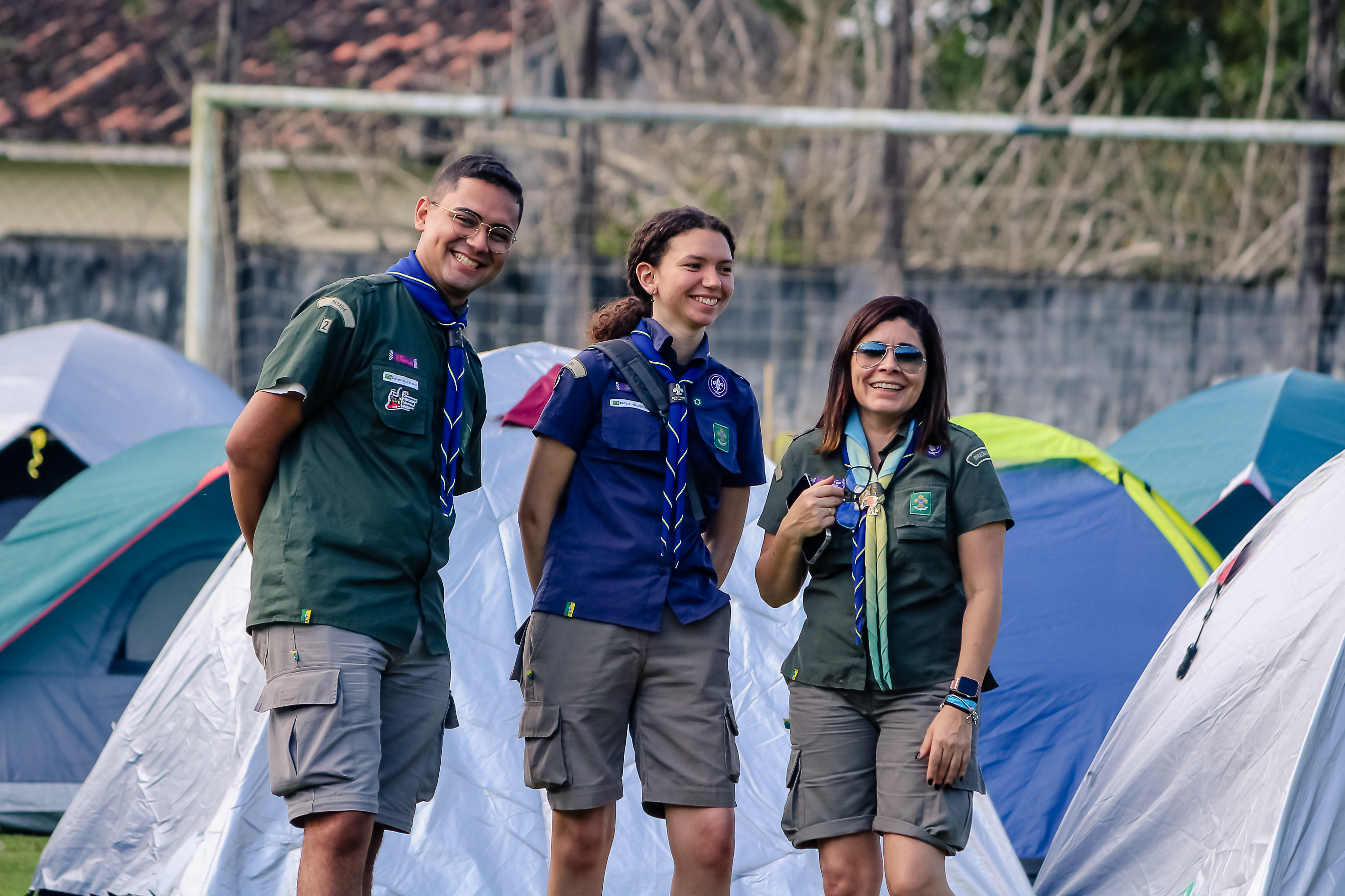 Jovens em atividade durante o Acampamento Regional de Patrulhas Escoteiras